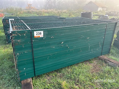 Quantity of (43) 118 in x 70 in Powder Coated Temporary Site Fence