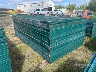 Quantity of (43) 118 in x 70 in Powder Coated Temporary Site Fence