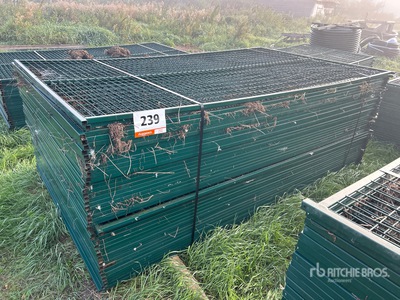 Quantity of (43) 118 in x 70 in Powder Coated Temporary Site Fence