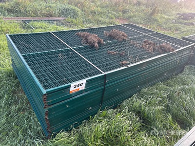 Quantity of (28) 118 in x 70 in Powder Coated Temporary Site Fence