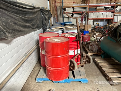 Quantity of (3) Polyurethane Spray Foam Chemical & Bin Transfer Dolly