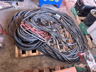 Quantity of Assorted Heavy-Duty Electrical Cables, Extension Cords & Connectors