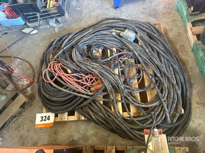Quantity of Assorted Heavy-Duty Electrical Cables, Extension Cords & Connectors