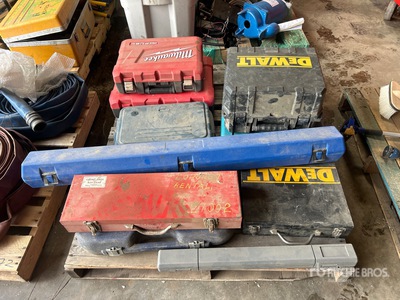 Quantity of Assorted Empty Tool Cases incl. DeWalt & Milwaukee Cases