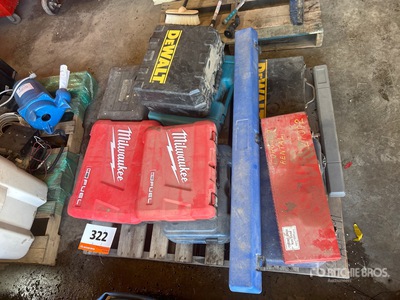 Quantity of Assorted Empty Tool Cases incl. DeWalt & Milwaukee Cases