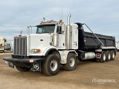 2007 Peterbilt 357 10x6 Twin-Steer Sleeper Autocarro ribaltabile 3 assi