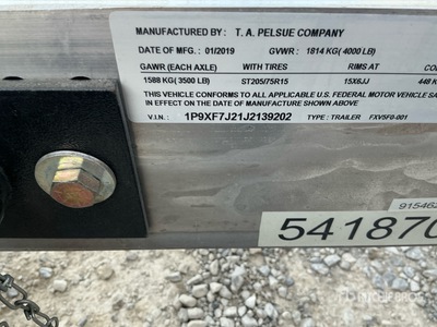 2018 Pelsue XL T/A Fiber Splicing Trailer