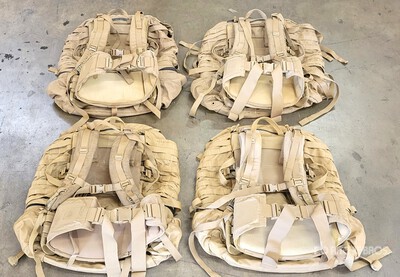 (4) USMC Coyote FILBE Pack Complete, Good Condition