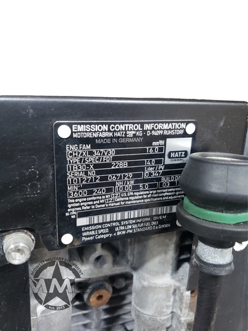 HATZ 1B30 DIESEL ENGINE RECOIL START EPA TIER IV 6.8HP, X CRANKSHAFT NOS