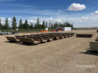 Quantity of (20) 8 ft x 3 ft Concrete Feed Bunks