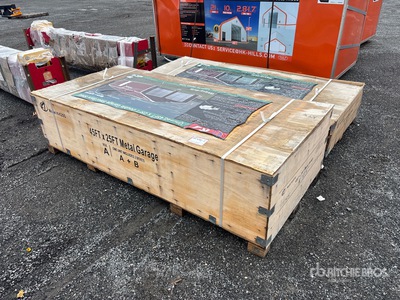 2026 KJ K4525G Double Garage Metal Shed Cobertizo (Unused)