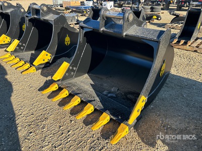 Dynamic Entities 200CL 48 in Excavator Bucket - Fits 80mm Cat 320/321/323, Hyundai R210 Komatsu PC200/220, Deere 160/200/225 Kobelco SK210, Case 210/225, Doosan DX225