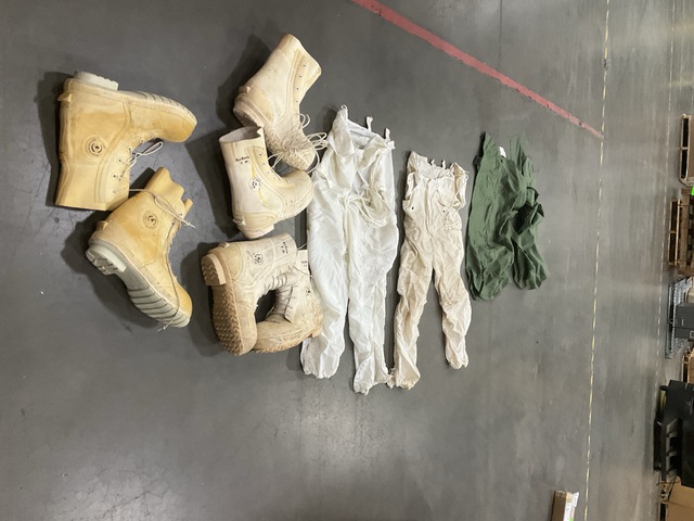 (23) Pairs of Snow Camouflage Trousers, (85) Duffel Bags & Assorted Items