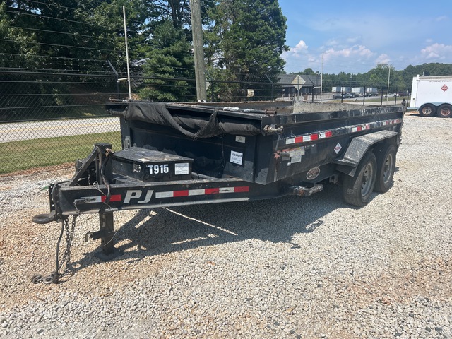 2021 PJ DL142 14 ft T/A Dump Utility Trailer