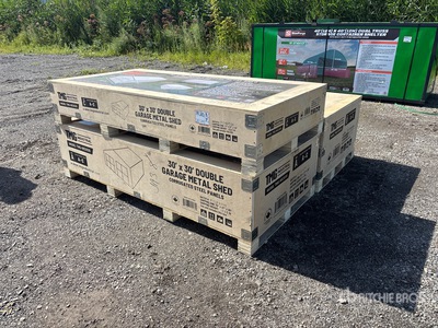 TMG MS3030 30 ft x 30 ft Double Garage Metal Stalla (Unused)