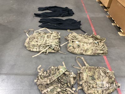 (7) Pairs of Cold Weather Overalls, (8) Field Packs & Assorted Items