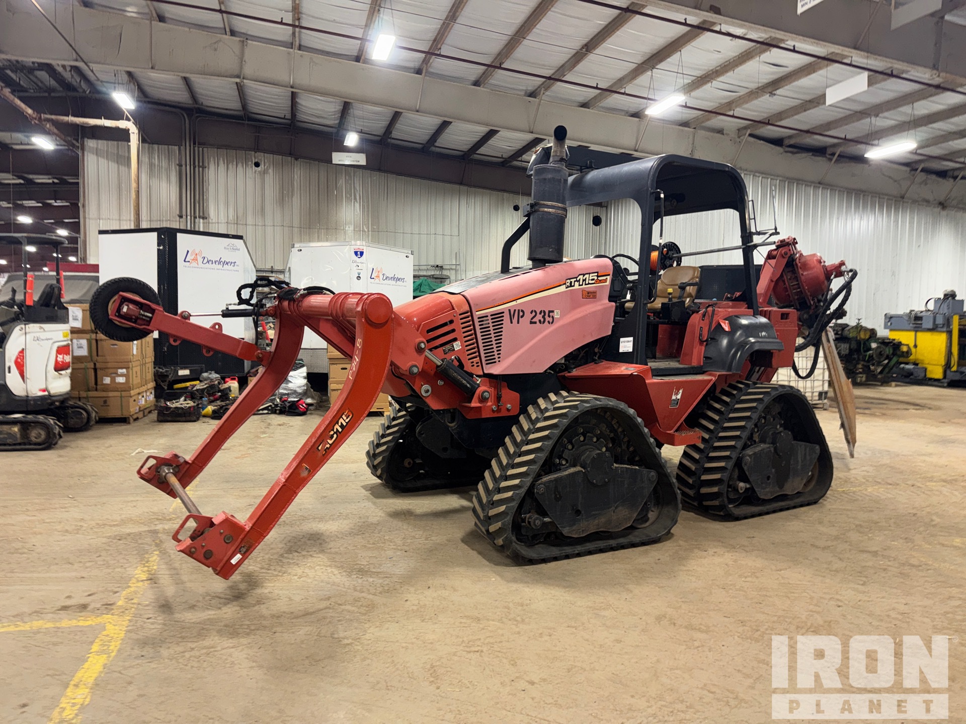 2011 (unverified) Ditch Witch RT115 Tracked Front Cable Reel Attachment, Rear Plow Vibrating Cable Plow