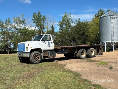 1991 GMC TopKick LoPro 6x4 Flatbed Truck