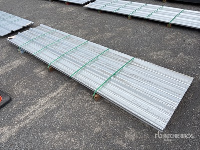 Quantity of (50) 2025 Kit Containers Steel R Panel 12 ft x 3 ft .014 Thickness