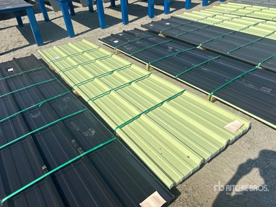 Quantity of (50) 2025 Kit Containers 12ft x 3ft 1 in Steel roofing panels (Unused)