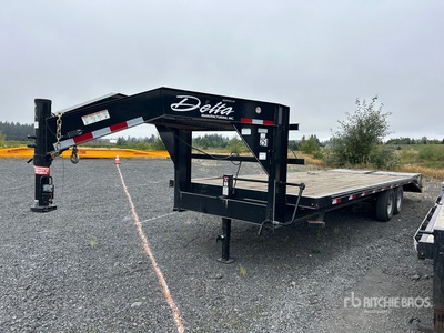 2023 Delta 25 ft T/A Gooseneck مقطورة معدات