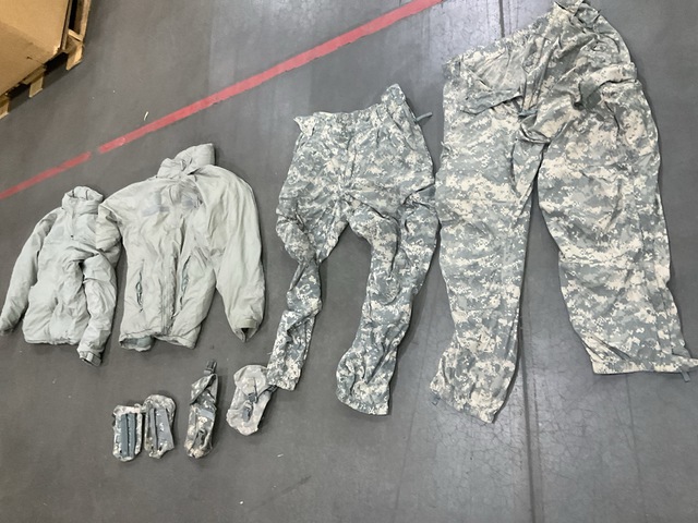 (6) Parkas, (13) Pairs of Cold Weather Trousers & Assorted Items
