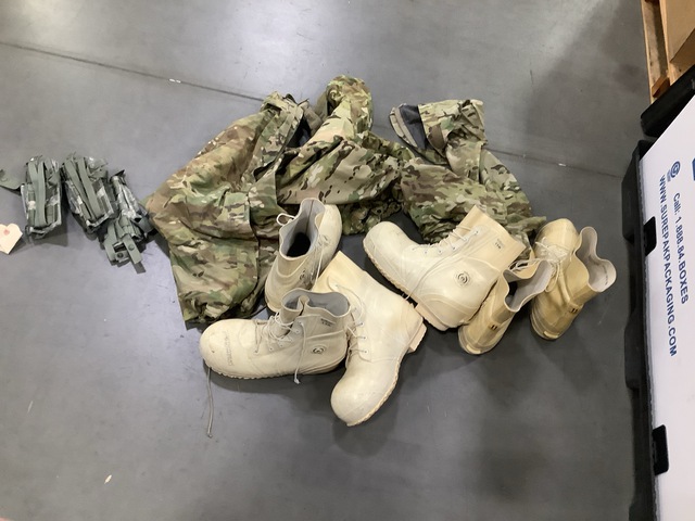 (8) Pistol Holsters, (11) Pairs of Extreme Cold Weather Boots & Assorted Items