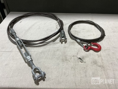 (9) Assorted Wire Rope Assemblies