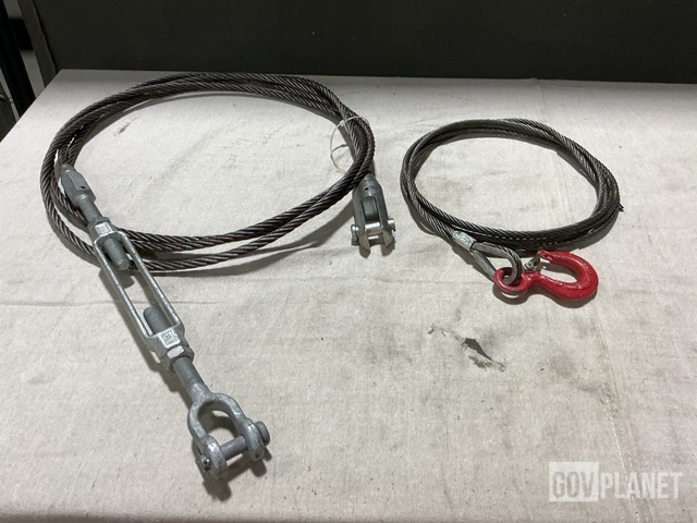 (9) Assorted Wire Rope Assemblies
