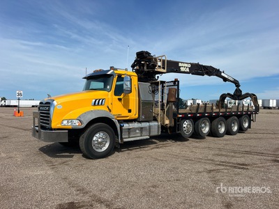 Barco 160A Knuckle Boom on 2015 Mack GU813 12x4 Camiones con pinza