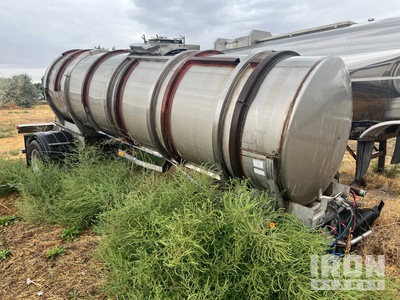 1996 BEALL 3200 gal S/A Turntable B-Train Pup 21' Milk Tanker Pup Przyczepa cysterna (Inoperable)