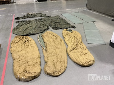 (12) Sleeping Bags, (8) Tarpaulins & (34) Assorted Sleeping Mats