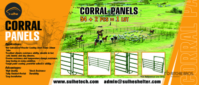 Quantity of (56) 2026 Suihe NP10-54-2 10 ft Powder Coated Livestock Panel (Unused)
