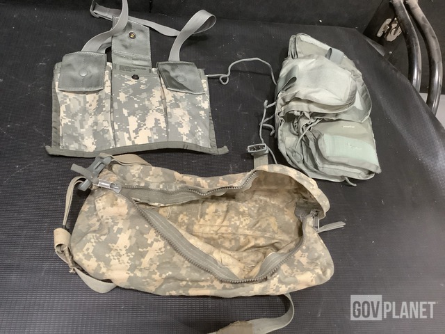 (124) Bandoleer Pouches, (63) Waist Packs, (59) FAK Inserts & Assorted Items
