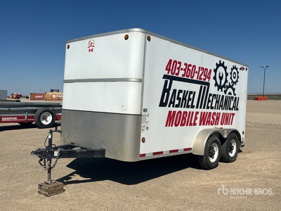 2015 Hydro Tek Utility 14 ft T/A Wash Trailer Gesloten aanhangwagen