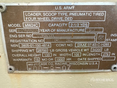 1984 Case W24C Wheel Loader