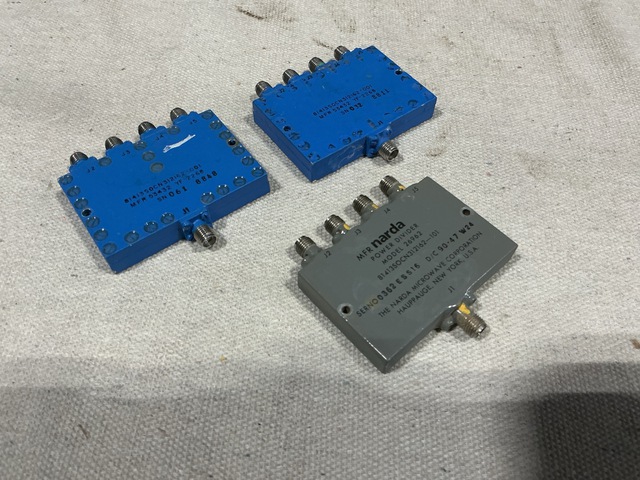 (3) Narda 312162-001 Radio Frequency Power Dividers (3) Narda 312162-001 Radio Frequency Power Dividers