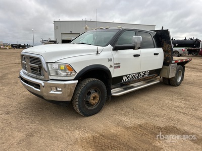 2010 Ram 3500 4x4 Crew Cab Flatbed Truck