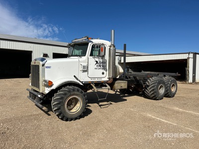 1994 Peterbilt 378 6x4 Rig Mat Shuttle Floater شاحنة مسطحة