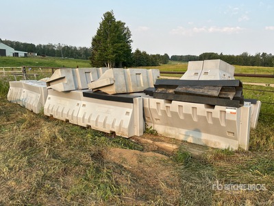 Quantity of Plastic Jersey Barriers