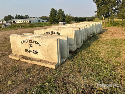 Quantity of (14) Concrete Jersey Barriers