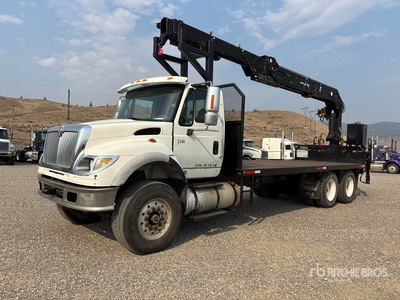 2002 Amco Veba JT 250 2S 5950 lb Knuckle Boom on 2003 International 7600 6x4 Flatbed Truck with Crane