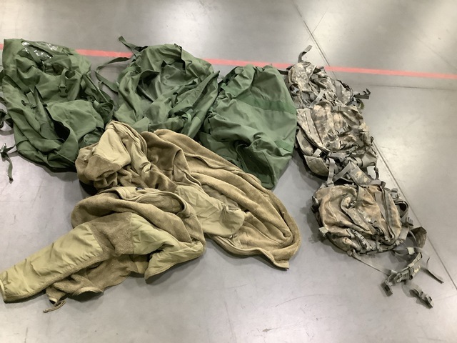 (47) Duffel Bags, (20) Assault Packs, (7) Cold Weather Jackets & Assorted Items