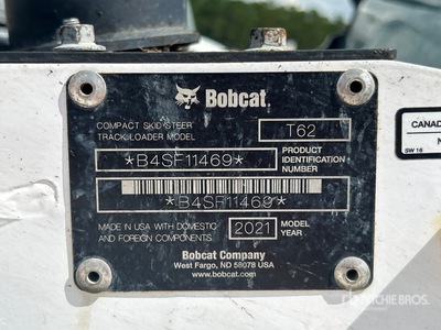 2021 Bobcat T62 Chargeuse sur rails compacte