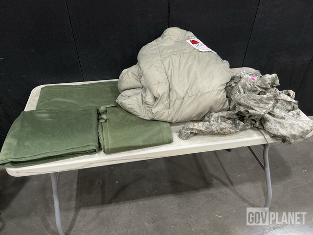 (47) Insect Protectors, (95) Poncho Liners, (11) Sleeping Bags & Assorted Items