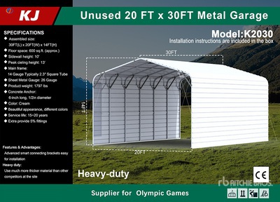 2026 KJ K2030 20 ft x 30 ft Enclosed (Unused)