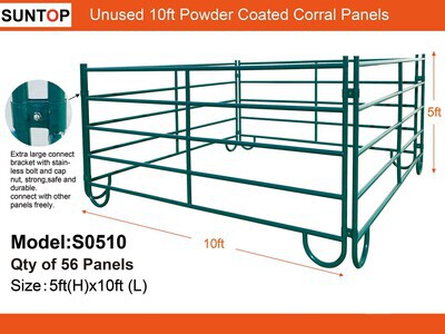 Quantity of (56) 2026 SUNTOP S0510 10 ft x 5 ft Panel para ganado (Unused)