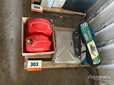 Roots Inflatable Bed, Escort Dome Tent, Broadstone Camp Stove & (2) Fuel Cans