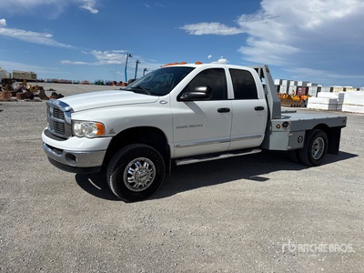 2004 Dodge Ram 3500 4x4 Crew Cab Flatbed Truck