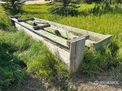 Quantity of (2) Homemade Wooden Livestock Feeder